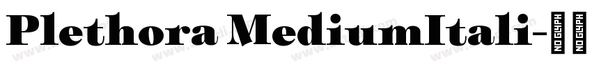 Plethora MediumItali字体转换